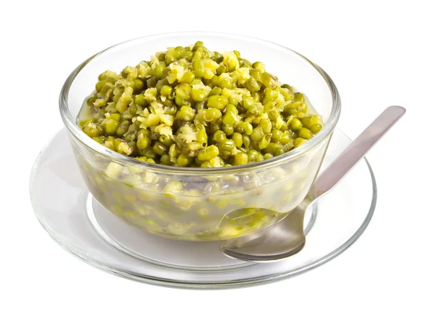 Zelené fazolová polévka — Stock fotografie