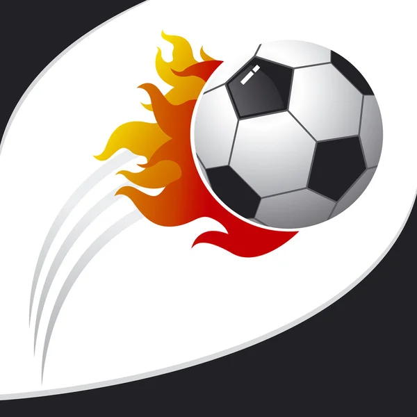 Ποδόσφαιρο φωτιά — Διανυσματικό Αρχείο