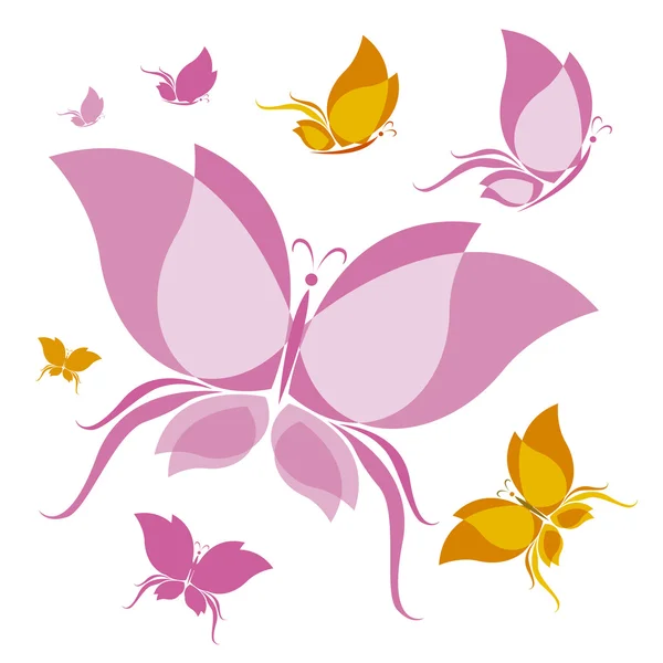 Diseño de mariposa — Vector de stock