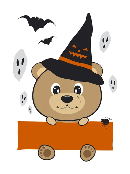 Halloween medve design — Stock Vector
