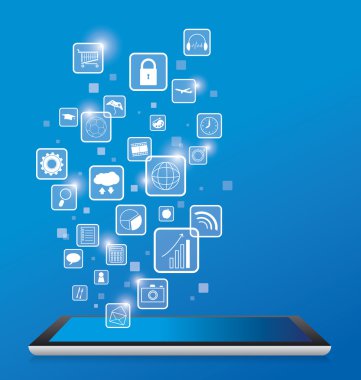 tablet pc ve simgeleri iş