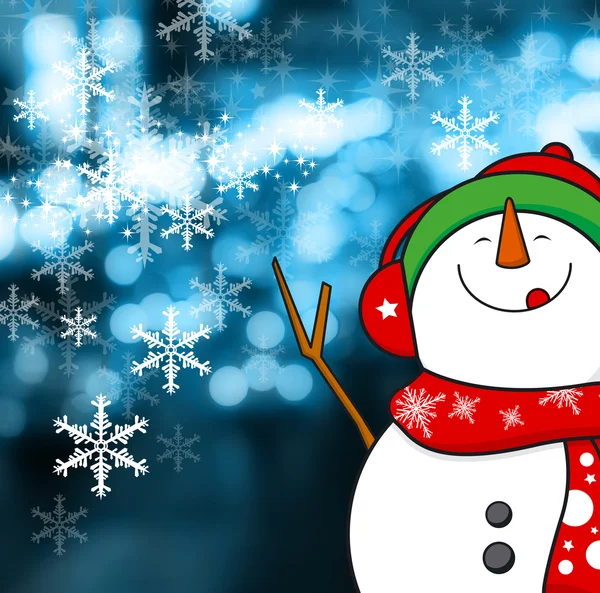 Snowman design for christmas background — Stock Photo, Image