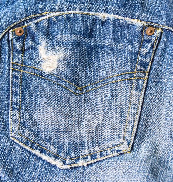 Blue jeans on white background — Stock Photo, Image