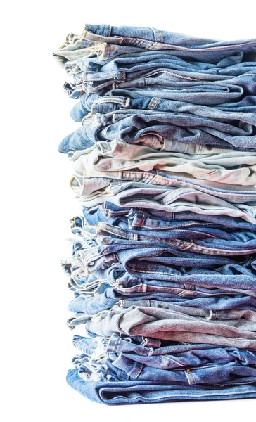 Blue jeans on white background — Stock Photo, Image