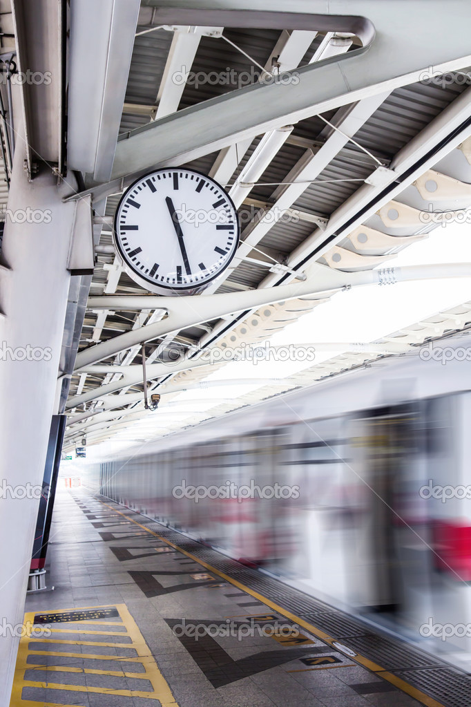Clock at skytrain station
