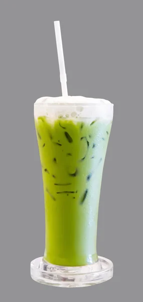 Chá verde de gelo com caminho de recorte — Fotografia de Stock