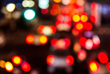 gece trafik. Hareket Bulanıklığı.
