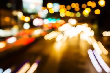 gece trafik. Hareket Bulanıklığı.