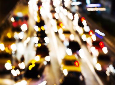 gece trafik. Hareket Bulanıklığı.