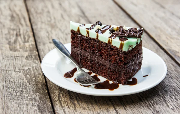 Pastel de choholato de menta — Foto de Stock