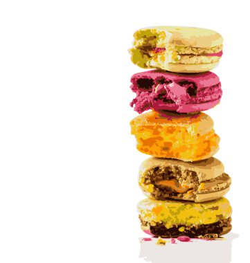 Beyaz arkaplanda badem kurabiyesi