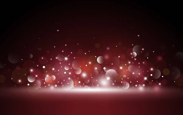 Рождественский Дизайн Фона Красного Боке Векторная Иллюстрация Светового Эффекта — стоковый вектор