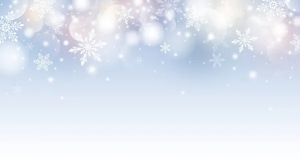 Christmas Winter Banner Design Snowflake Light Vector Illustration — Stock Vector