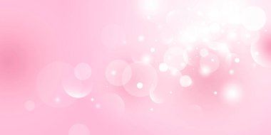 Fotokopi alanı vektör illüstrasyonlu soyut pembe bokeh ışığı arkaplanı