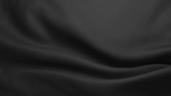 Black Fabric Background Copy Space Render — Stock Photo, Image