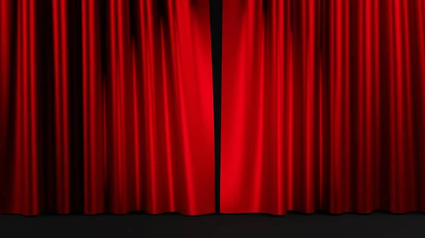 Red Stage Curtain Background Render — Stock Photo, Image