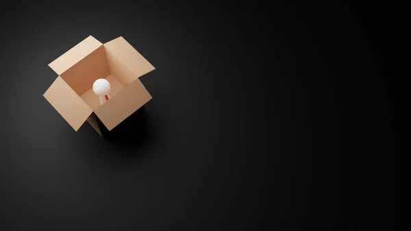 Think Box Render — Stock Photo, Image