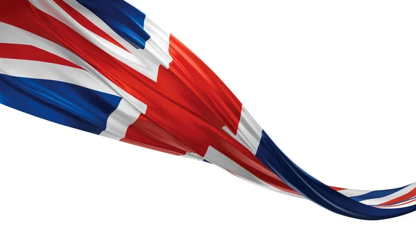 United Kingdom Flag Isolated White Background Render — Fotografia de Stock