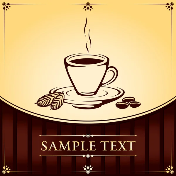 Cup of Coffee Vector Background — Stock Vector