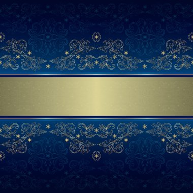 üzerinde mavi bir backgrou süslü çiçek seamless modeli ile şablonu