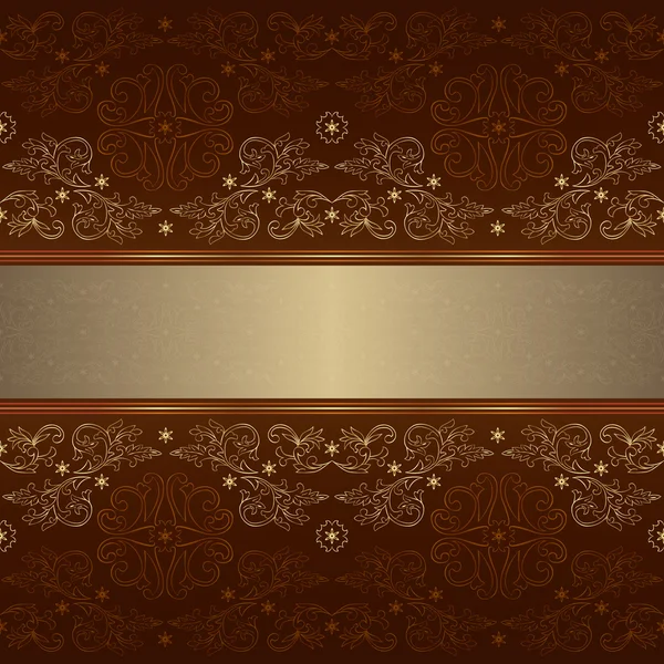 Şablon üzerinde kahverengi bir backgrou süslü çiçek seamless modeli ile