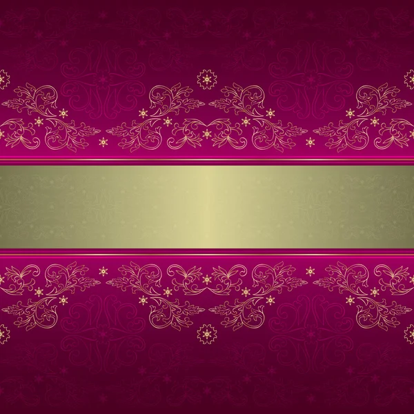 Modèle avec motif floral sans couture orné sur un fond rose — Image vectorielle