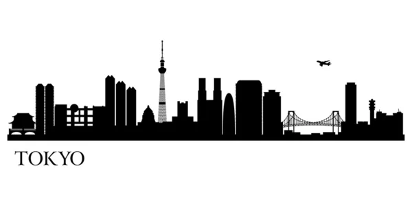 Tokio stad silhouet — Stockvector