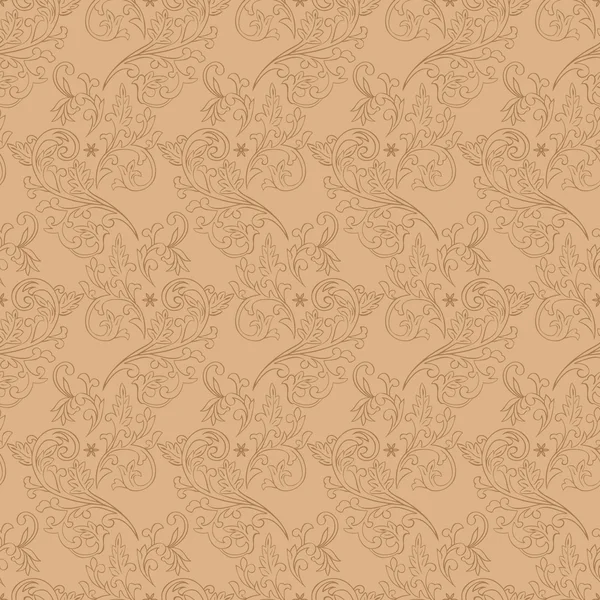 Vintage Blumenmuster auf beige — Stockvektor