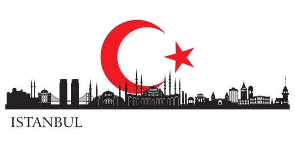 İstanbul Şehir silueti — Stok Vektör