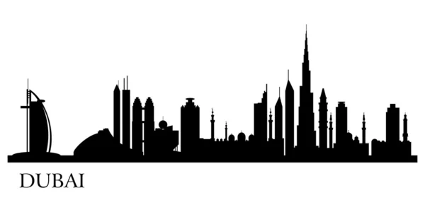 Dubai stad silhouet — Stockvector