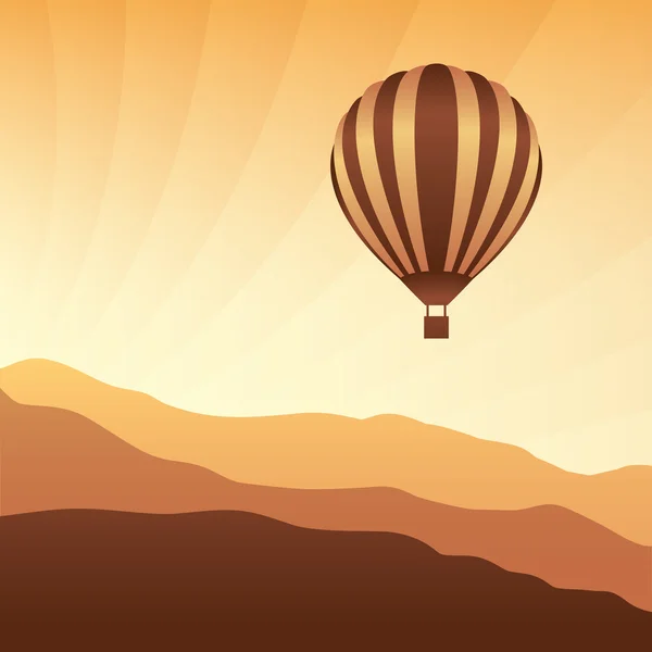 Air balloon in the sky — Stock Vector