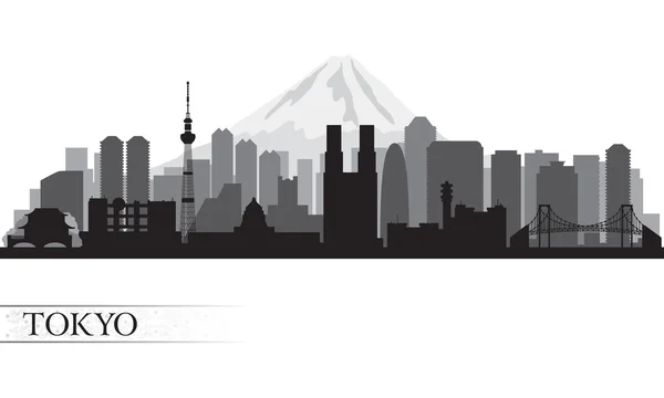 Silueta del horizonte de la ciudad de Tokio — Vector de stock