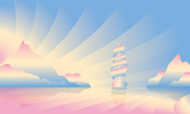 yelken gemi manzarası