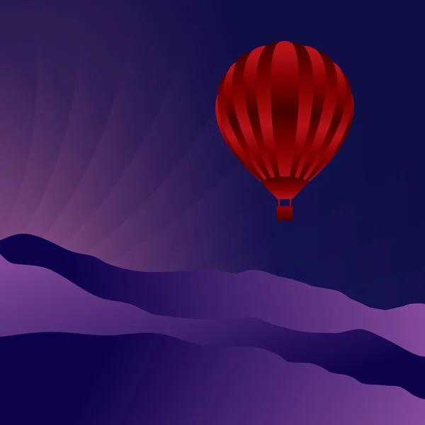 Luchtballon in de lucht — Stockvector