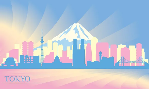 Ciudad de Tokio skyline — Vector de stock