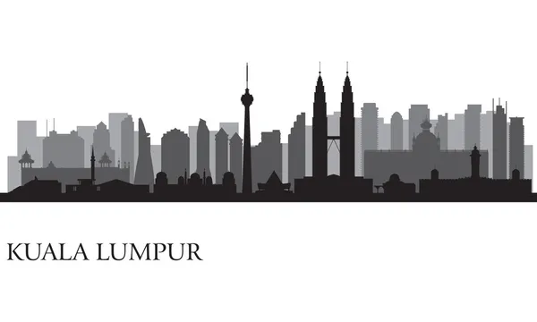 Kuala Lumpur skyline della città — Vettoriale Stock