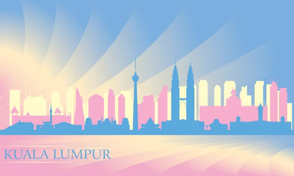 Kuala Lumpur skyline de la ville — Image vectorielle