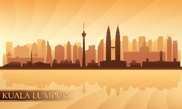 Kuala Lumpur skyline della città — Vettoriale Stock