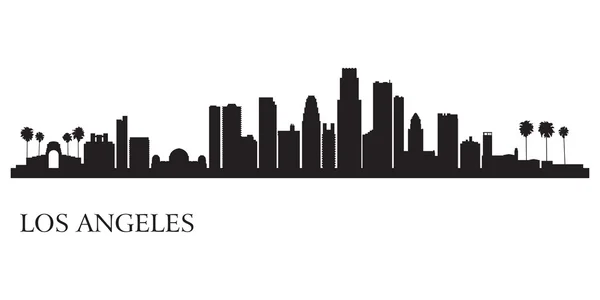 Los Angeles cidade skyline silhueta fundo — Vetor de Stock