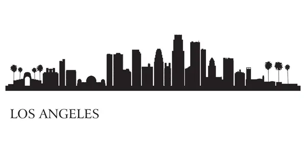 Los angeles city skyline van silhouet achtergrond Rechtenvrije Stockvectors