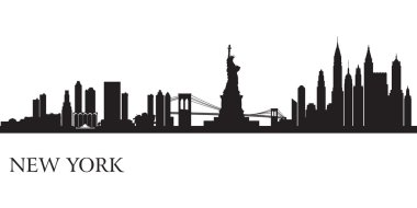 New york şehir silüeti siluet arka plan