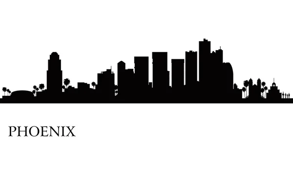 Phoenix città skyline silhouette sfondo — Vettoriale Stock