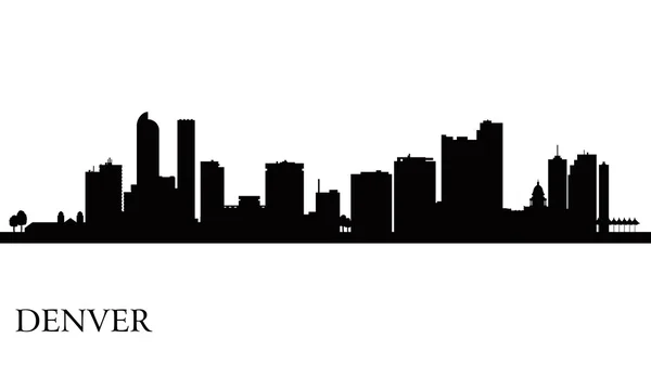 Denver City Silhouette Hintergrund — Stockvektor