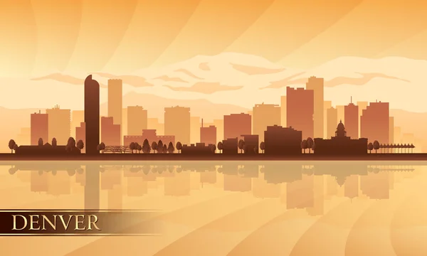 Denver ville skyline silhouette fond — Image vectorielle