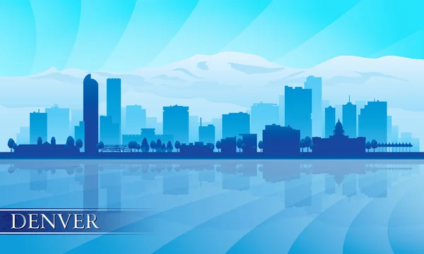 Denver şehir manzarası siluet arka plan