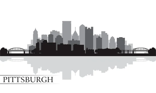 Pittsburgh city skyline silhuett bakgrund — Stock vektor