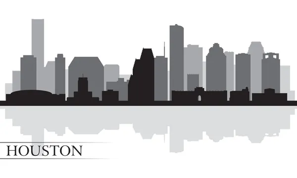 Houston şehir manzarası siluet arka plan