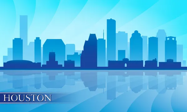 Houston şehir manzarası siluet arka plan