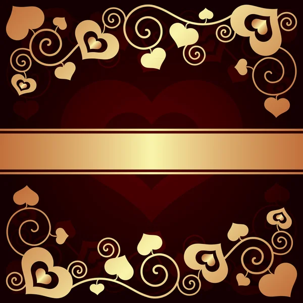 Fondo del día de San Valentín con corazones — Vector de stock