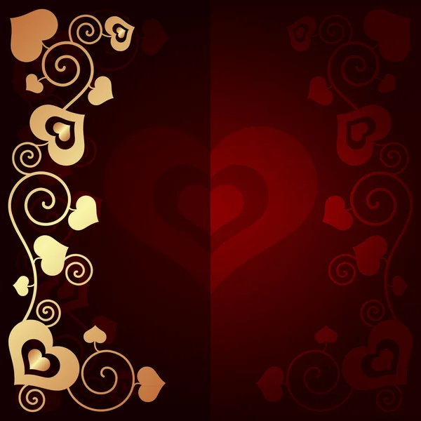 Valentýn pozadí se srdcem — Stockový vektor